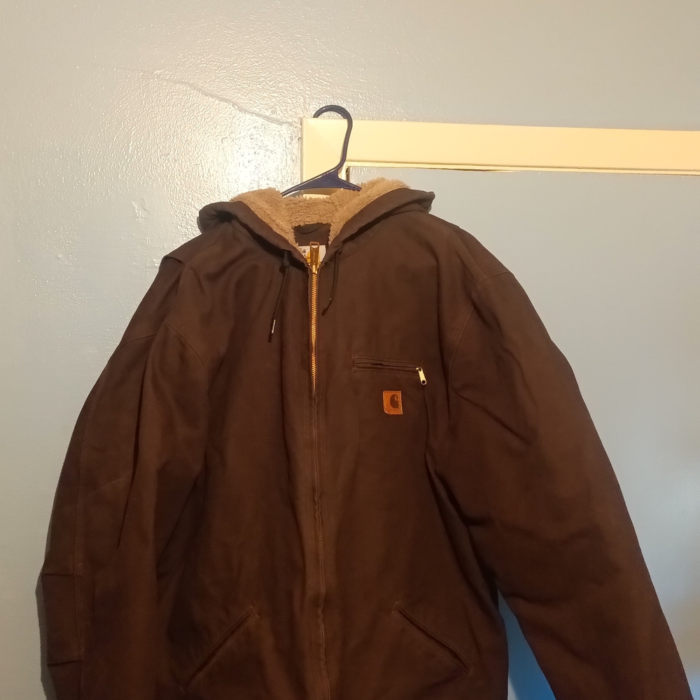 Carhartt Men's Dark Brown Hooded Performance Jacket